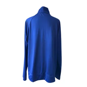 Danskin Royal Blue Collared Full Zip Track Jacket w/ Yellow Contrast Piping thumbnail 6