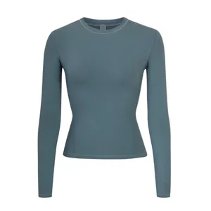 SKIMS Cotton Jersey Long Sleeve T-Shirt kyanite NWT SIZE L thumbnail 2