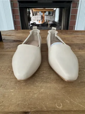 NEW IN BOX French Connection Ecru / Nude Emee Vegan Leather Flats ~ Size 10 thumbnail 5