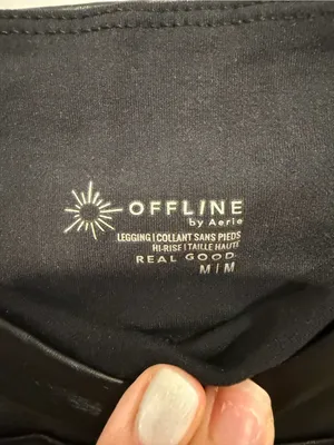 Black Faux Aerie offline real me Leather Leggings thumbnail 2