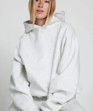 NWT Comfrt LEOPARD PRINT White Hoodie MED. thumbnail 1