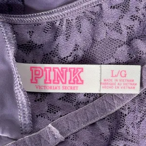Victoria’s Secret PINK Large Lace Bralette Lace-Up Convertible Adjustable Purple thumbnail 7