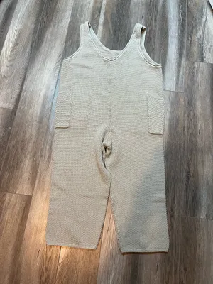 Free People Beach Hailee Sweater Jumper in Salt Water Khaki thumbnail 2