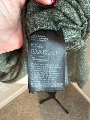 H&M Heathered Forest Green Crewneck Sweater thumbnail 4