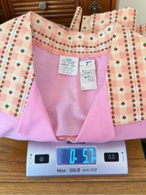 Vintage Deadstock Pearl Snap Strawberry Print Top Smock Pockets Women’s Size XL thumbnail 11