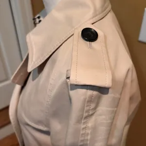 Coach F80650 Trench Coat Double Breasted Beige Jacket Belt‎ Missing Size Small thumbnail 4