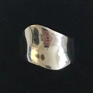 Sterling Silver 925 Abstract Wide Band Ring Size 7 thumbnail 2