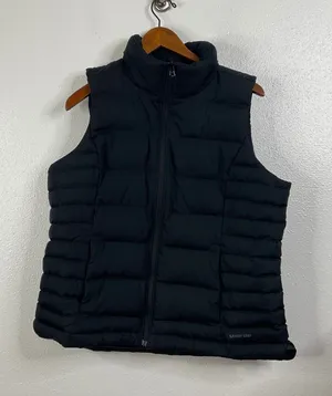Lands' End Black‎ Puffer Vest Size Large thumbnail 1