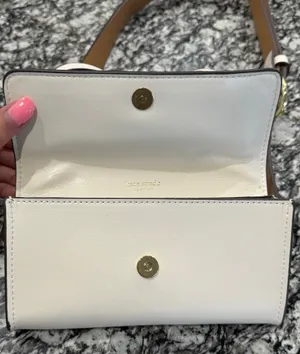 Kate Spade Bow Belt Bag L/XL Open White Cream Leather Waist Bag thumbnail 5