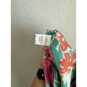 Bloomchic Tropical Floral Jumpsuit Teal/Multicolor Lightweight‎ Wide Leg Size 12 thumbnail 12