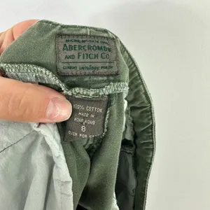 Abercrombie & Fitch Chino Shorts Womens 8 Green Raw Hem Cotton Gorp‎ Vtg Y2K thumbnail 3