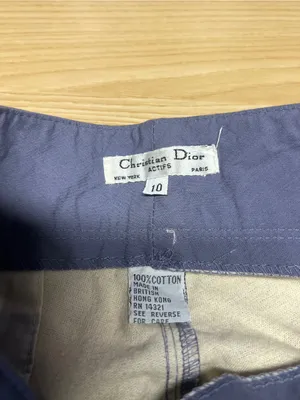 Vintage Christian Dior Actifs 80s High Rise Pleated Cotton Pants Size 10 thumbnail 10