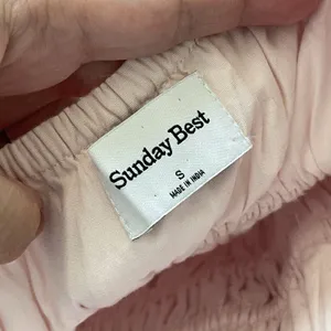 Sunday Best Dress milkmaid tiered mini martine poplin womens Pink (xsmall) girly thumbnail 2