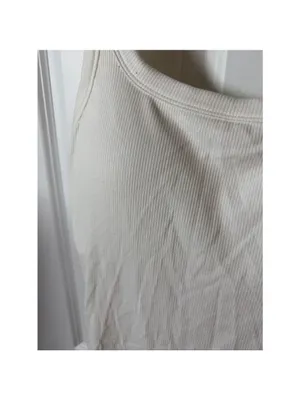 Tank Top L White Ribbed Size L thumbnail 3
