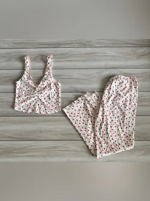 Intimately by Free People Fresh In Love Lounge Set Off White Med NWT STITCH FIX thumbnail 3