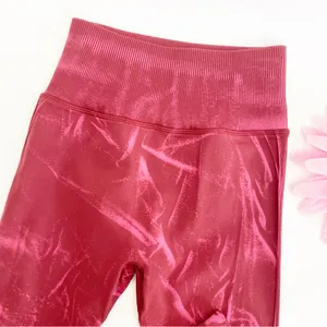 Lululemon Ebb To Street High Rise Tights Leggings: Stone Wash Chianti Red Pink thumbnail 8