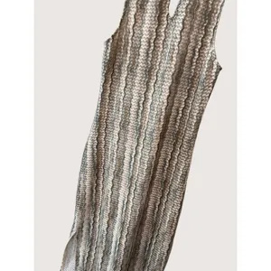 Skies Are Blue Crochet Mock Neck‎ Sleeveless Maxi Dress 96225 Beige XS NEW thumbnail 8