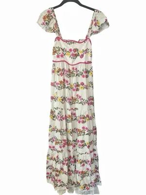 Saylor Ayame Floral Flutter Sleeve Tiered Maxi Dress Small thumbnail 2