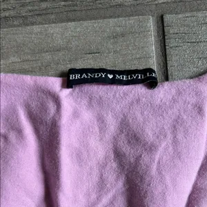Brandy Melville Light Pink Ruched Short Sleeve Top thumbnail 2