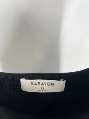 Aritzia Babaton Sculpt Knit Squareneck Mini Dress Black XS thumbnail 4