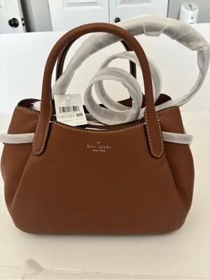 New kate spade New York Large Brown Dumpling Pebble Leather Satchel thumbnail 5