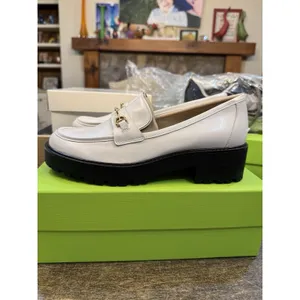 Sam Edelman Womens Tully White Shiny Box Size 8.5‎ Lug Sole Equestrian thumbnail 4