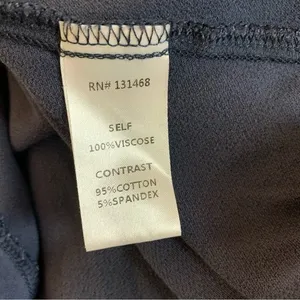 Fate Navy Blue Satin Tank M High Neck Pocket Detail Minimalist Sleek Workwear thumbnail 5