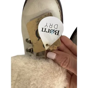BORN Blaine Shearling Hiker Boots Women's 9 Cream Leather Waterproof NEW thumbnail 7