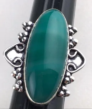 Handmade Botswana Agate Stone Ring Size 6 thumbnail 1