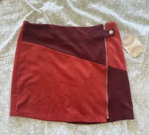 Altar’d State Red Suede Skirt thumbnail 2