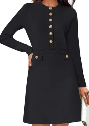 Black Long Sleeve Button thumbnail 1