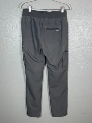 Figs Women S Graphite Gray Kuaro Cargo Scrub Pants Pockets Yoga Waistband thumbnail 4