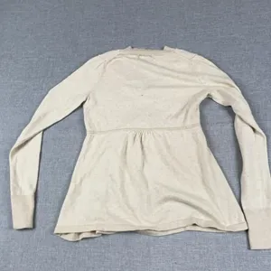 Gap Sweater Womens S Beige Cashmere Blend V Neck Knit Pullover Long Sleeve thumbnail 8
