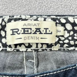 ARIAT R.E.A.L. Lakeshore Low Rise Rosy Bootcut Denim Jeans Womens 34R Whipstitch thumbnail 5