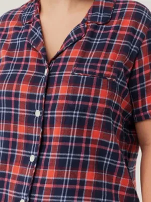Pact Leighton Plaid Organic Cotton Flannel Pajama Set Size Small thumbnail 3
