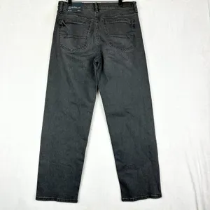 American Eagle Ex Boyfriend Jean Low Rise Stretch Size 8 Long NWT Studded Black thumbnail 2