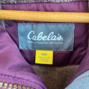 Cabelas Purple Zip Up Long Sleeve Down Filled Jacket M thumbnail 8