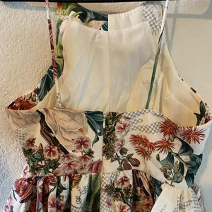 Anthropologie Dahlia Cameo Asymmetrical Peplum Coquette Floral Top Size L thumbnail 5