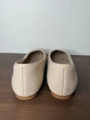 Vivaia Golden Almond Glitter Margot 2.0 Square Toe V Cut Flats Washable Size 41 thumbnail 4