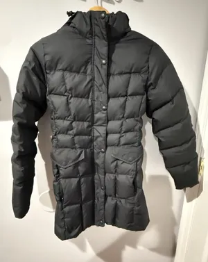 LL Bean Winter Down Jacket‎ Removable Hood Size XS Reg BLACK Blue thumbnail 1