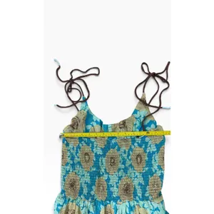 Free People Green Floral Tiered Midi Dress XL NWT Cotton Boho thumbnail 9