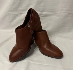 Dr Scholl’s Memory Foam Comfort Fit Women's Brown Zip Ankle Booties SZ 9 thumbnail 1