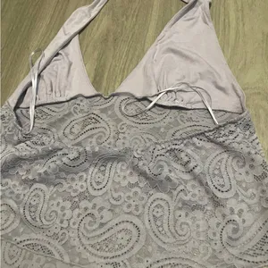 Kimchi Blue Lavender Lace Halter Tank Top thumbnail 3