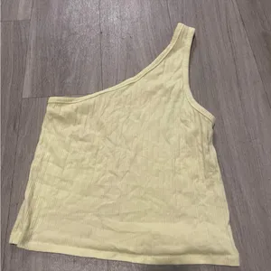 American Eagle Outfitters Cream Ribbed Top thumbnail 1