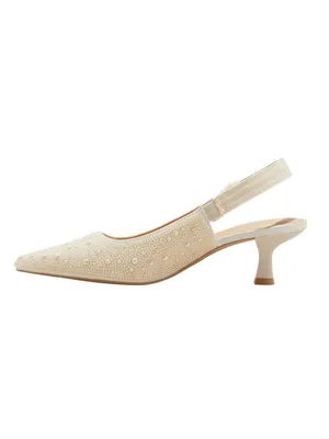 A New Day Womens Milan Pearl Slingback Heels 92611221 Ivory Off White 6M thumbnail 9