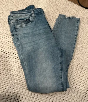 Vervet Jeans Womens Size 29 Blue Denim Stretch Distressed Skinny Leg Button Fly thumbnail 1