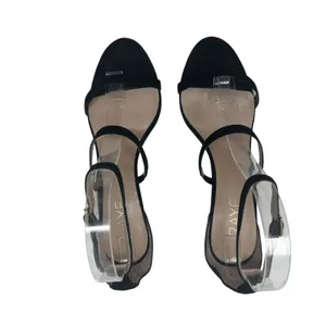 Raye Alley‎ High Heels Pumps Shoes Suede Ankle Strap Buckle Black Size US 7.5 thumbnail 4
