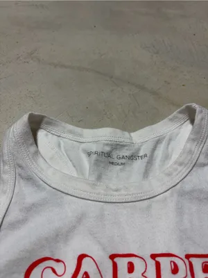 Spiritual gangster Carpe Diem White Crop Tank medium thumbnail 5