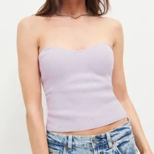 Reformation Jenni Strapless Sweater in Foxglove thumbnail 1