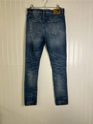 American Eagle Next Level Stretch Women’s Distressed Blue Skinny Jeans 30x32 thumbnail 6